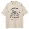 Japanese Washed Cat T-Shirt for Daily Wear