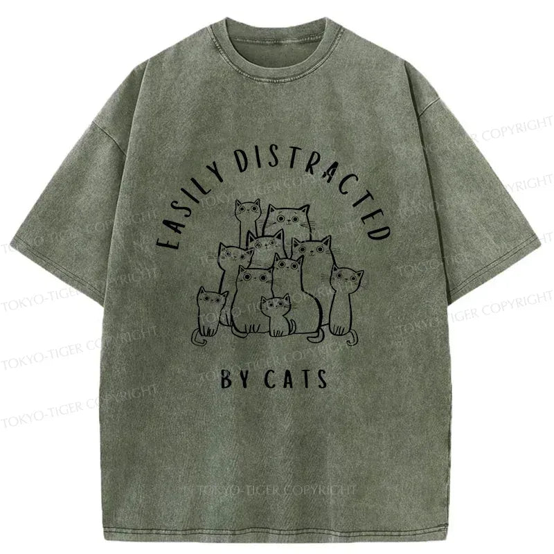Kyoto-Lion Focus On The Cats Washed T-Shirt