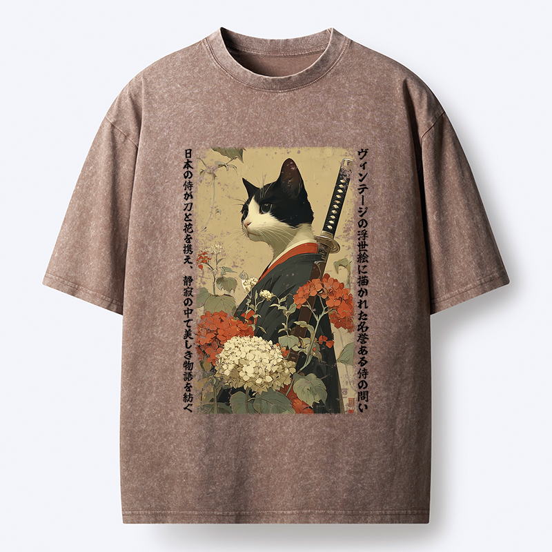 Floral Samurai Washed Tee Best Seller