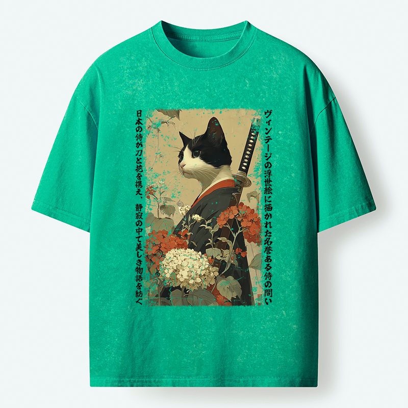 Floral Samurai Washed Tee Best Seller