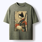 Kyoto-Lion The Floral Samurai Washed T-Shirt