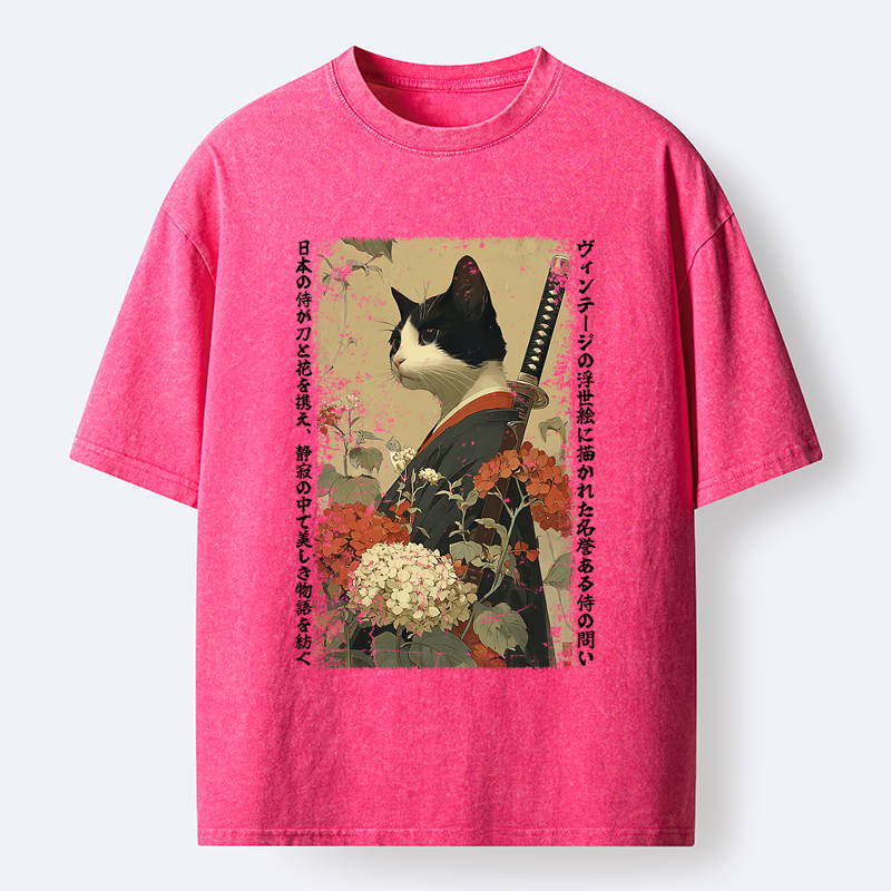 Floral Samurai Washed Tee Best Seller