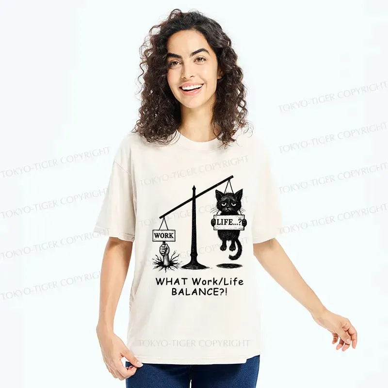 Japanese Kyoto Lion Washed T-Shirt for Daily Wear