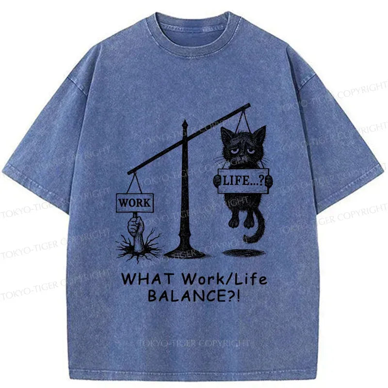 Kyoto-Lion Work-Life Balance Washed T-Shirt