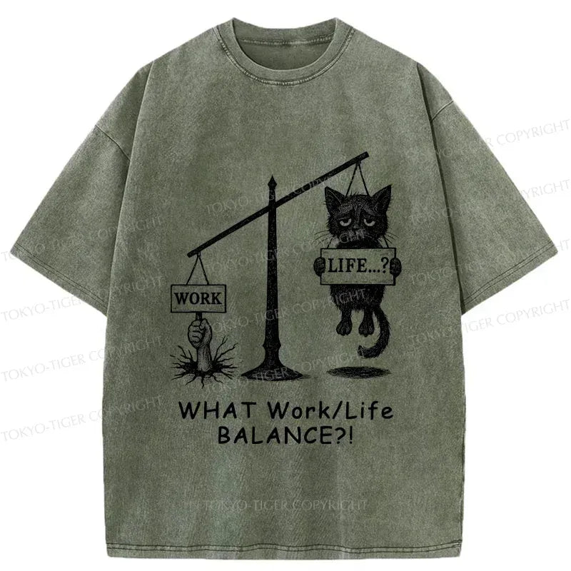Japanese Kyoto Lion Washed T-Shirt for Daily Wear