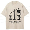 Work-Life Balance Vintage T-Shirt for Casual