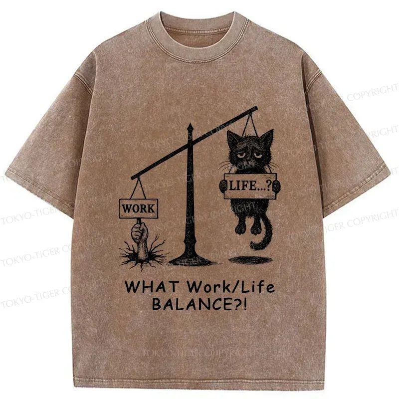 Kyoto-Lion Work-Life Balance Washed T-Shirt