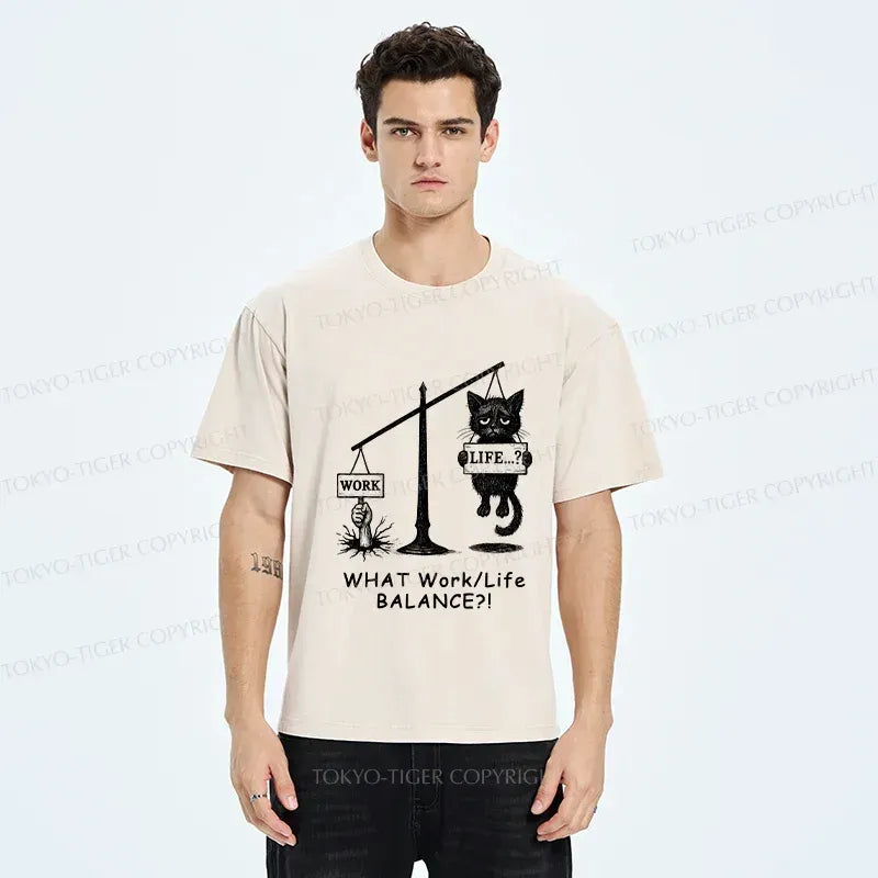 Work-Life Balance Vintage T-Shirt for Casual