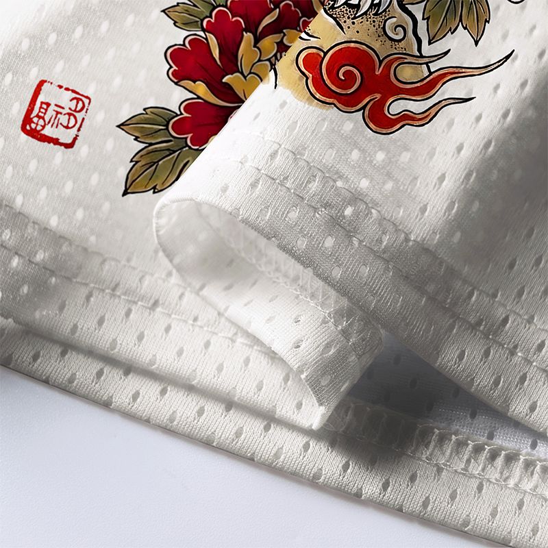 Kyoto-Lion Floral Tiger Art Mesh Jersey