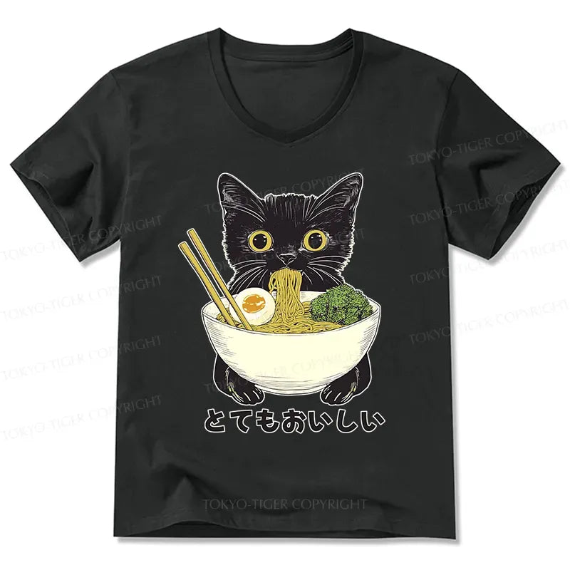 Best Seller Japanese Cat V-Neck T-Shirt