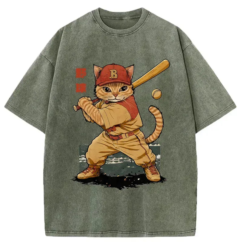 kyoto lion baseball cat player t-shirt