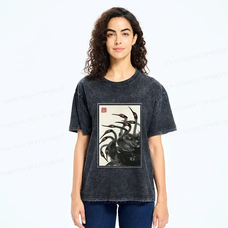 Best Seller Japanese Crane Vintage Tee