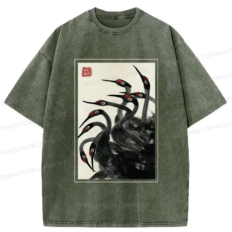 Best Seller Japanese Crane Vintage Tee