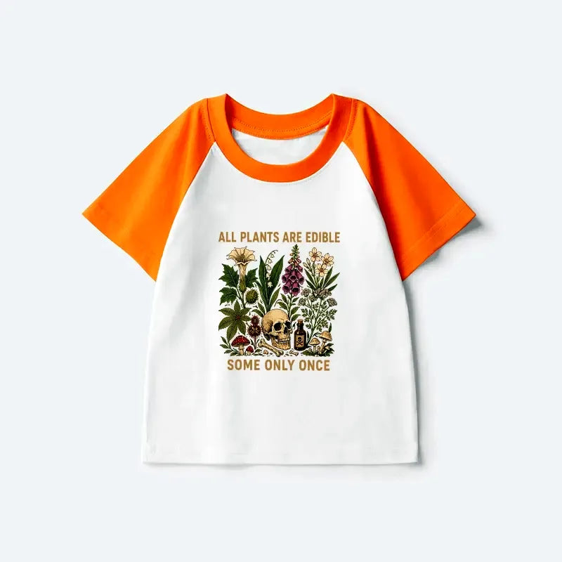 funny edible plants joke shirt for kids
