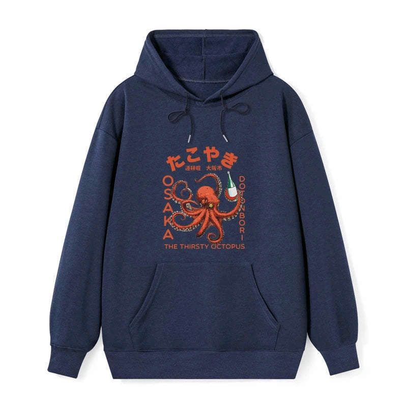 Kyoto-Lion Octopus Drinks Soju Classic Hoodie