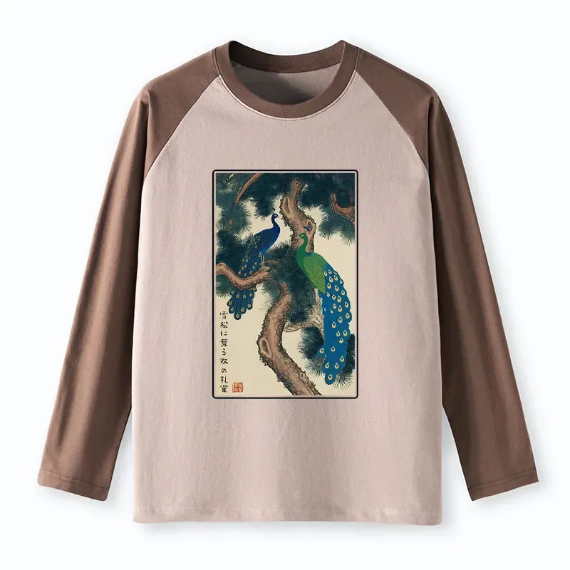 Japanese Peacock Long Sleeve T-Shirt Trendy