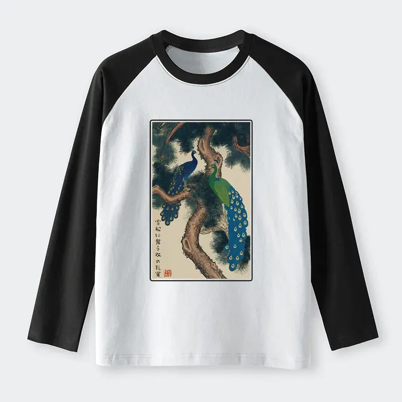 Japanese Peacock Long Sleeve T-Shirt Trendy