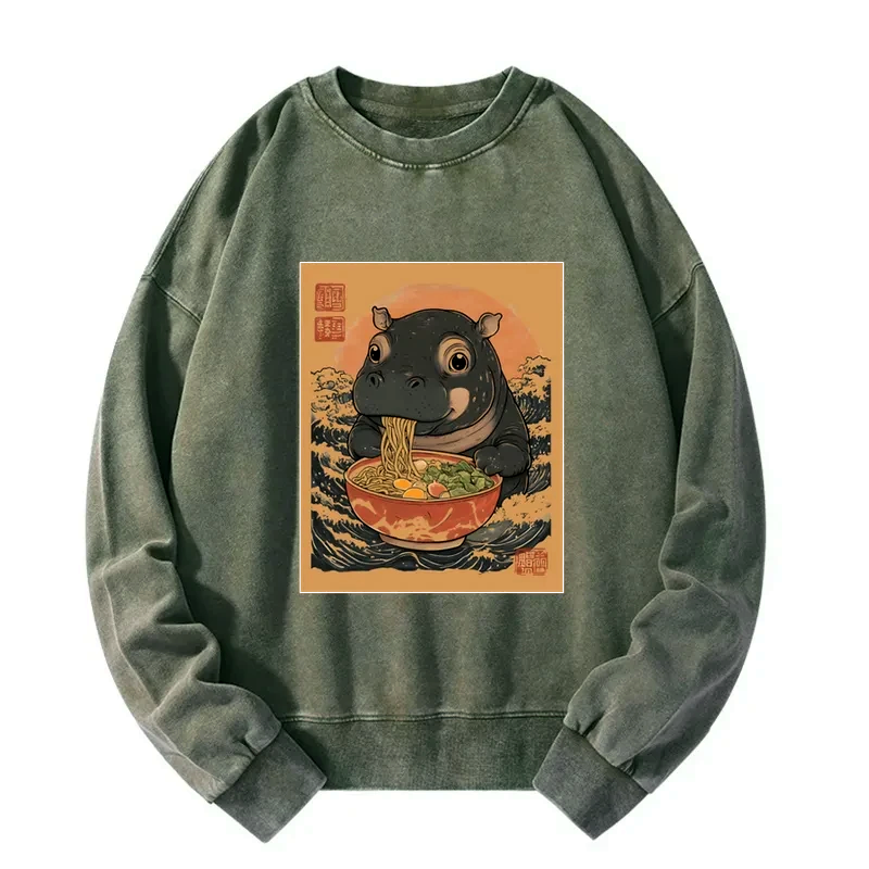 Japanese Kyoto lion sweatshirt for daily wear