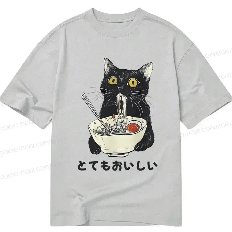 Kyoto Lion Cats Ramen Noodle Tee Gift Idea