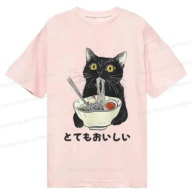 Kyoto-Lion Cats Eat Ramen Noodles Classic T-Shirt