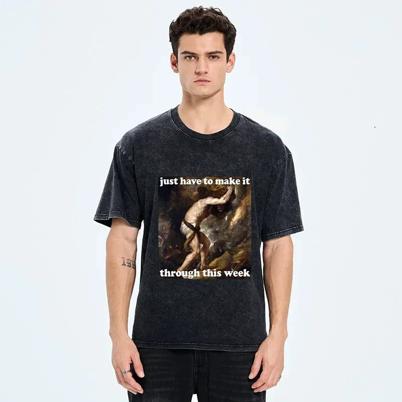 japanese vintage washed t-shirt for casual