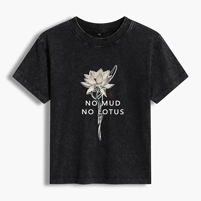 Japanese zen lotus women's t-shirt on sale