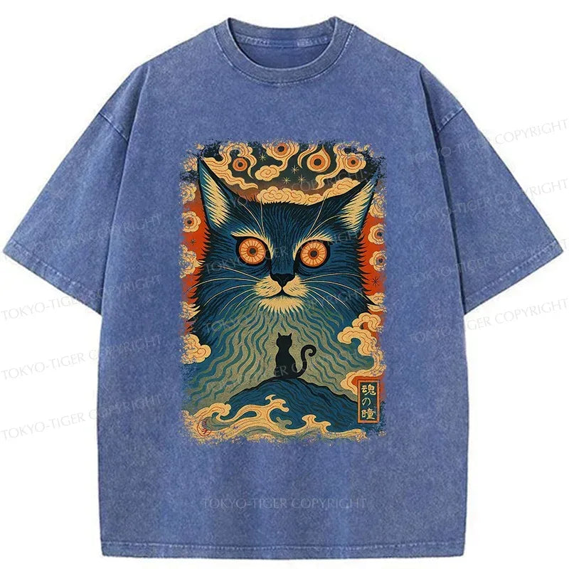 Kyoto Lion Japanese cat t-shirt free shipping