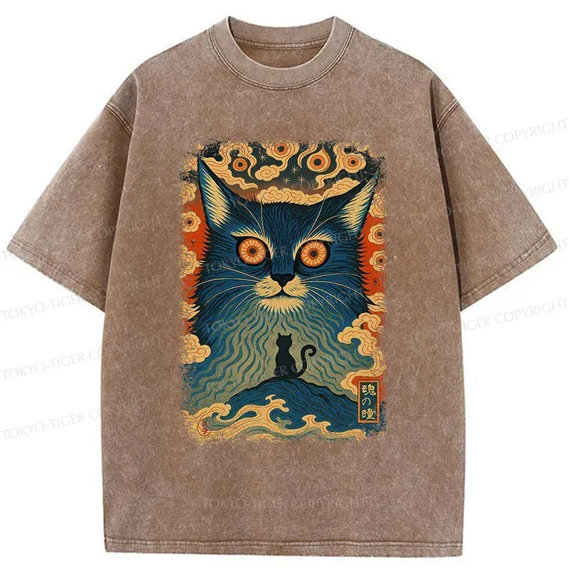 Kyoto Lion Japanese cat t-shirt free shipping
