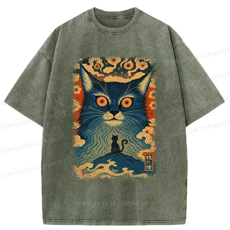Kyoto Lion Japanese cat t-shirt free shipping