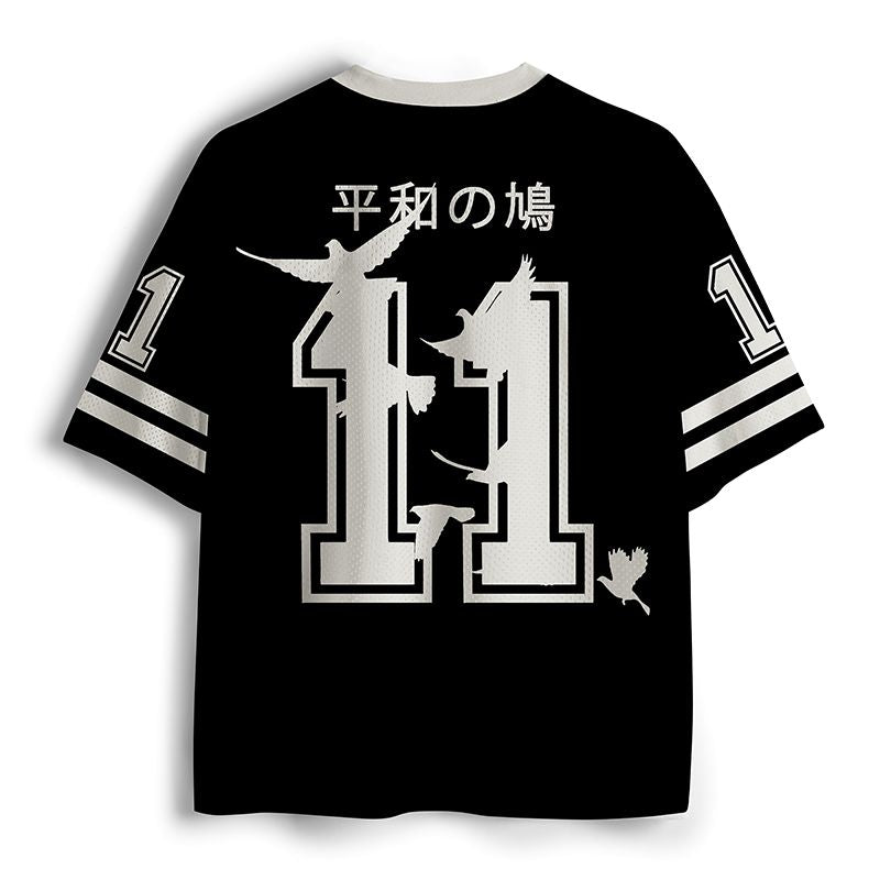 Japanese Lion Peace Dove Mesh Jersey