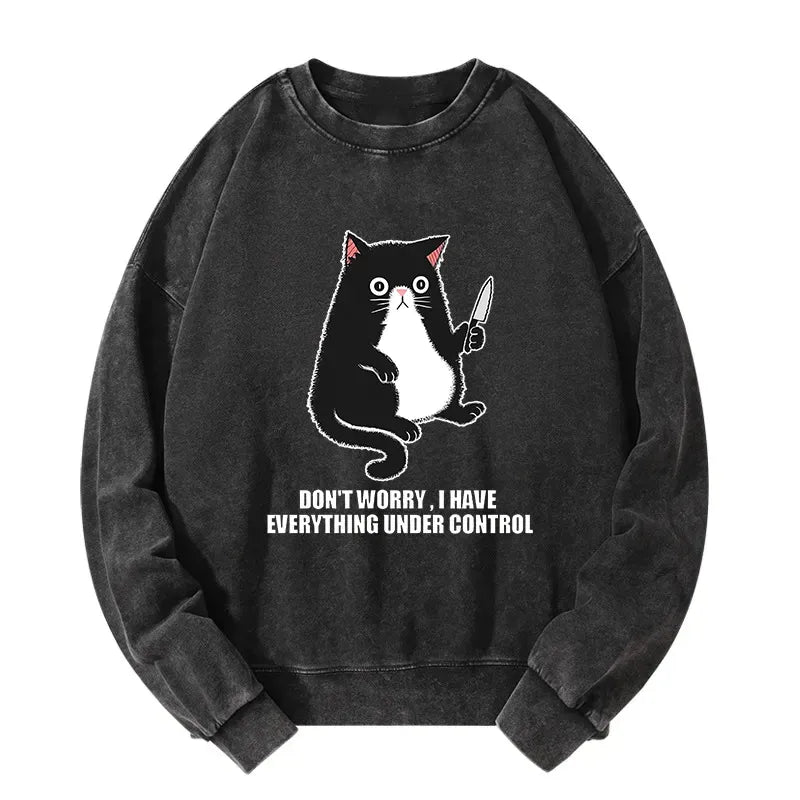 Japanese Washed Sweatshirt for Streetwear