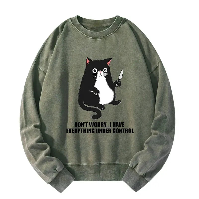 Japanese Washed Sweatshirt for Streetwear