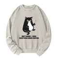 Don't Worry Cat Sweatshirt for Casual Wear