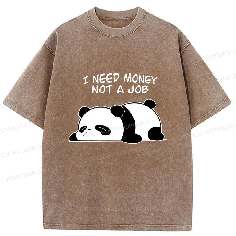 Kyoto-Lion Lazy Panda Washed T-Shirt