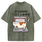 Naughty Cat Japan Washed T-Shirt