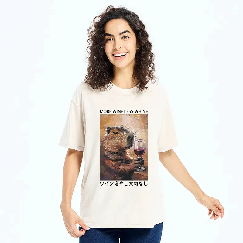 Japanese Vintage Washed T-Shirt for Daily Wear