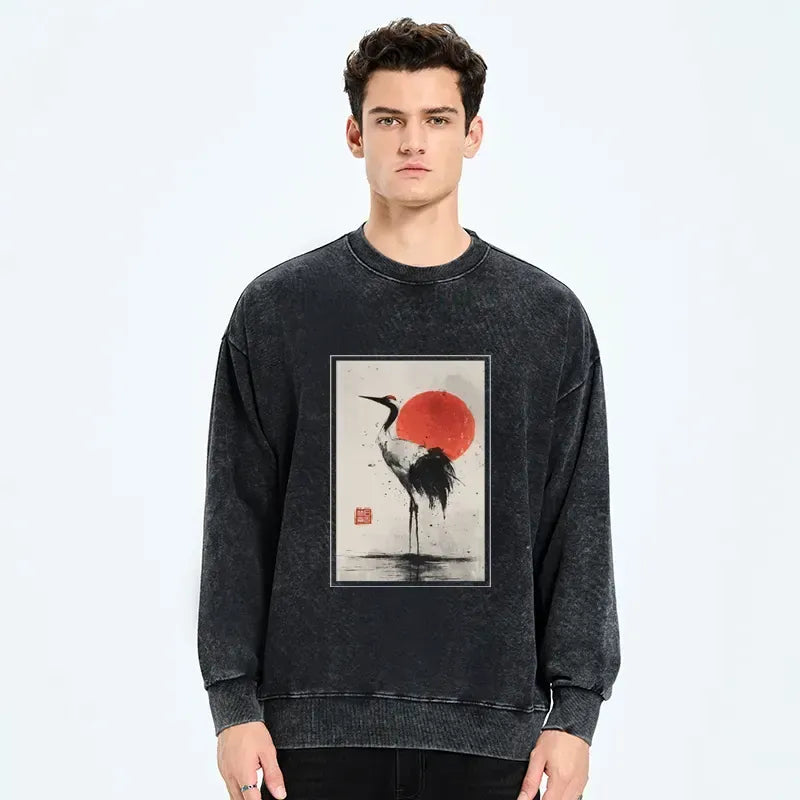 Vintage Washed Sweatshirt for Casual Daily Wear