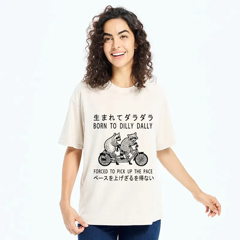 Kyoto-Lion Born To Be Aimless Washed T-Shirt