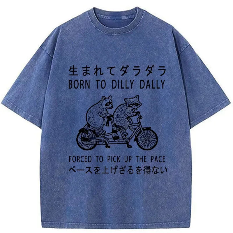 trendy japanese culture washed tee