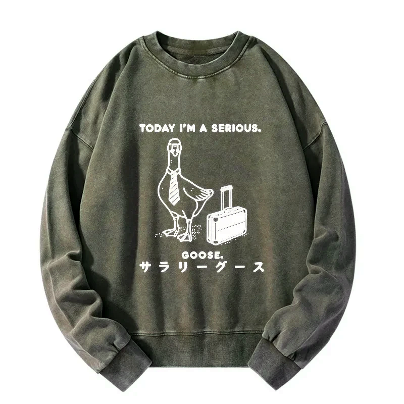 Kyoto-Lion Hard Working Goose Washed Sweatshirt