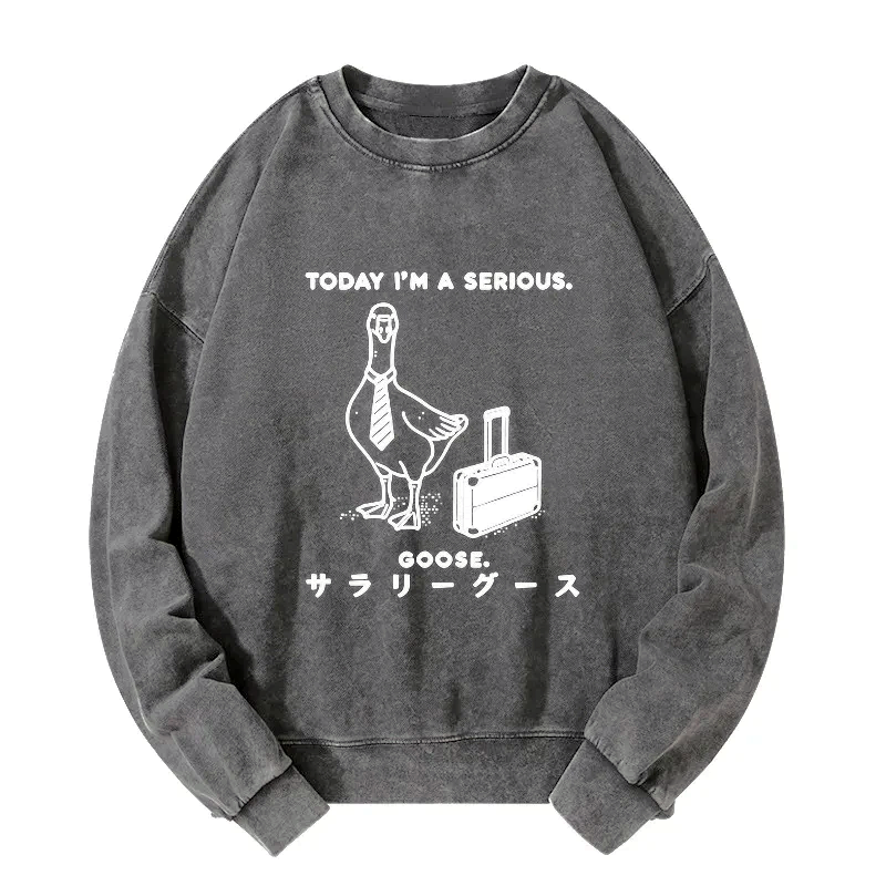 Kyoto-Lion Hard Working Goose Washed Sweatshirt