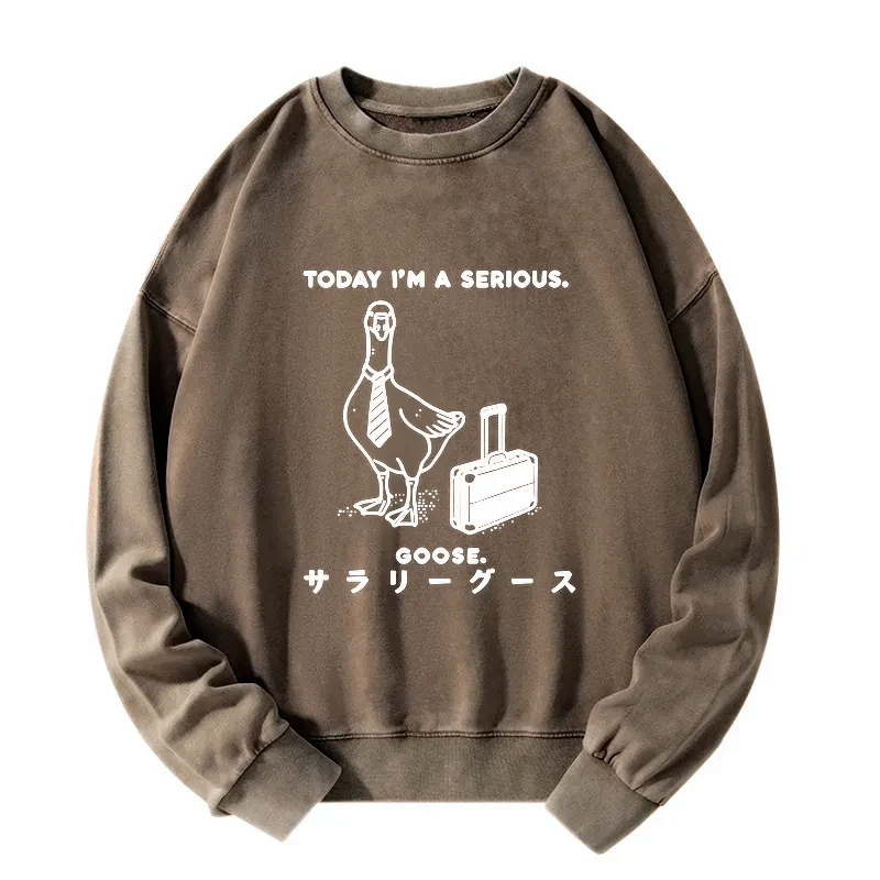 Japanese Vintage Washed Sweatshirt for Daily Wear