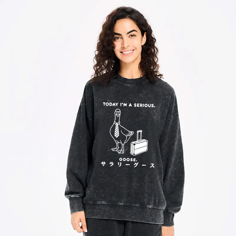 Kyoto-Lion Hard Working Goose Washed Sweatshirt