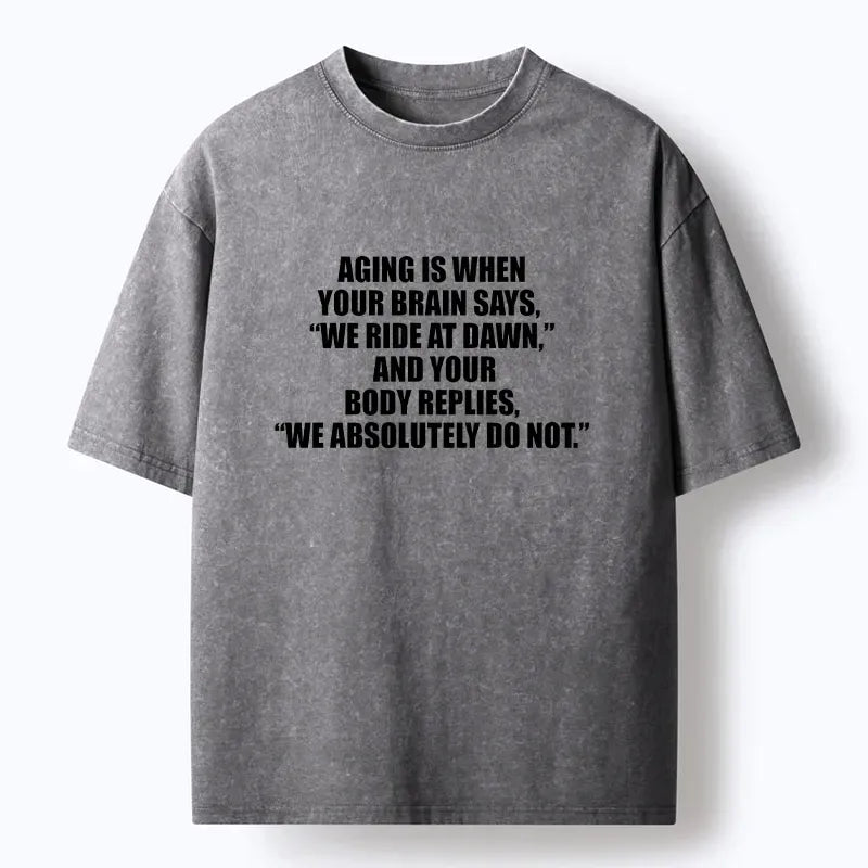 Funny Aging Brain Japanese T-Shirt Gift Idea