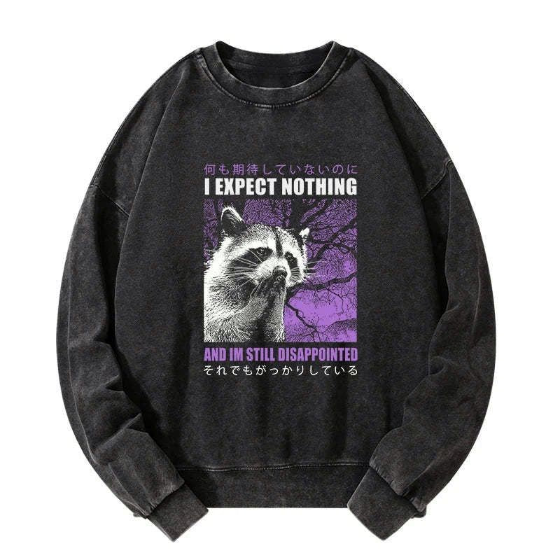 japanese washed raccoon sweatshirt everyday wear