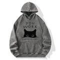 Kyoto Vintage Cat Spying Hoodie