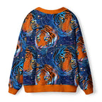 Kyoto-Lion Tiger: Aurora of the Wild Ugly Cardigan Sweater