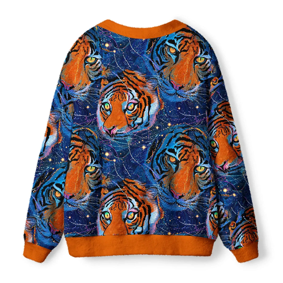 Kyoto-Lion Tiger: Aurora of the Wild Ugly Cardigan Sweater