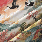 Kyoto-Lion Soaring Crane Vista Aloha Hawaiian Shirt