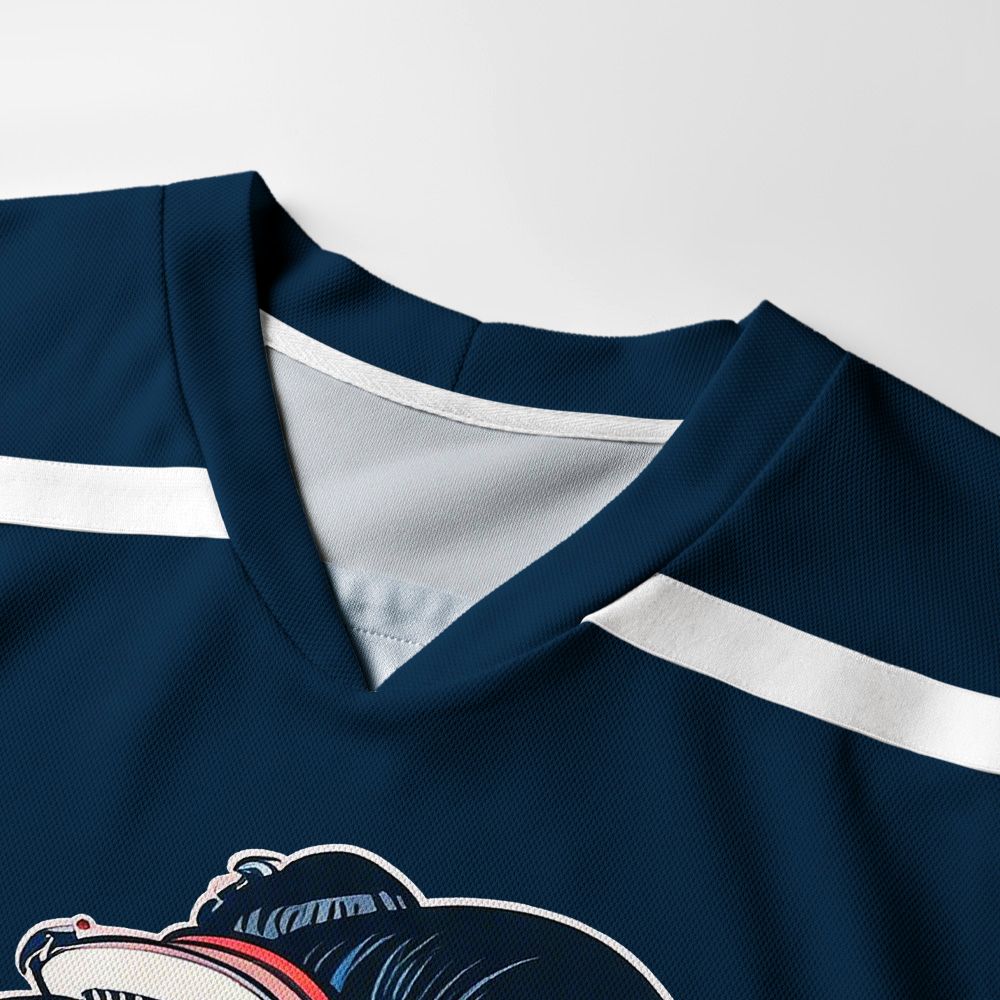 Kyoto-Lion Skeleton Sun Kimono Long-Sleeve Hockey Jersey